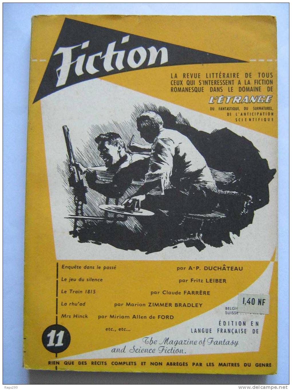 FICTION N° 11  De 1954 - Fiction