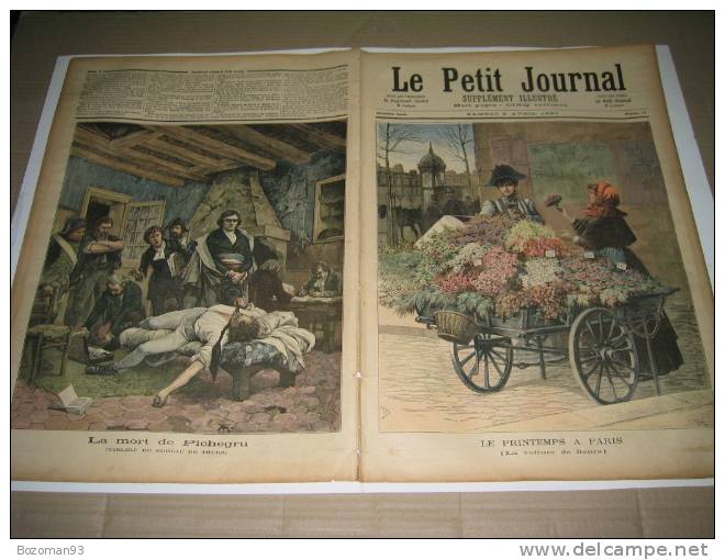 LE PETIT JOURNAL N° 0019 DU 04/04/1891 LA MARCHANDE DE FLEURS A PARIS - Le Petit Journal