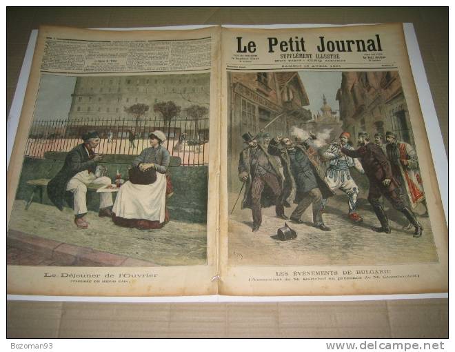 LE PETIT JOURNAL N° 0021 DU 18/04/1891EVENEMENTS DE BULGARIE L´ASSASSINAT DE BELTCHEF - Le Petit Journal