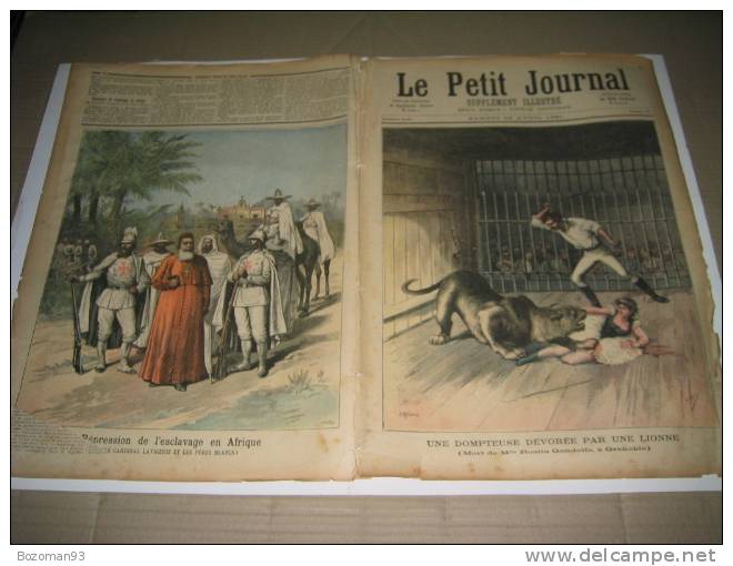 LE PETIT JOURNAL N° 0022 DU 25/04/1891LA DOMPTEUSE MLLE GONDOLFO DEVOREE PAR UNE LIONNE A GRENOBLE - Le Petit Journal