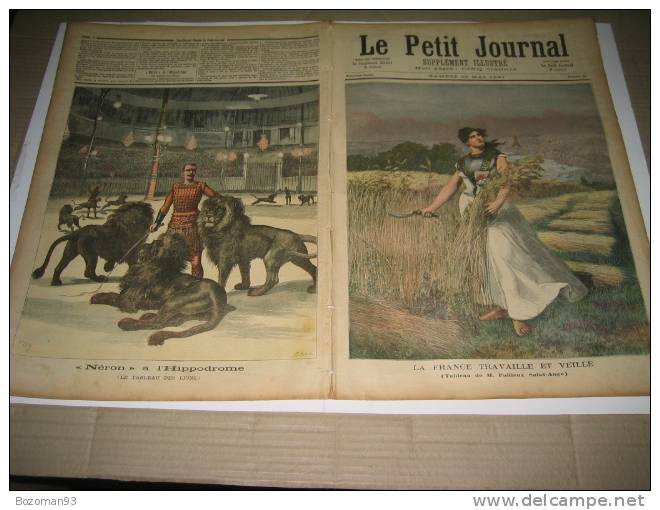 LE PETIT JOURNAL N° 0026 DU 23/05/1891 LA FRANCE AU TRAVAIL - Le Petit Journal