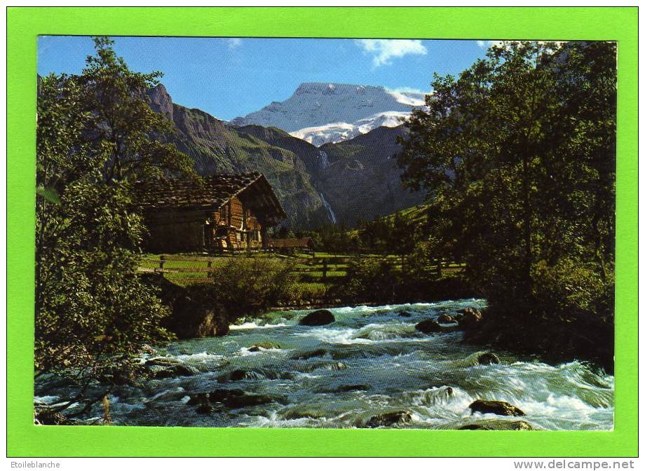 SUISSE (Berne) Wildstrubel - Chalet, Montagne - Voyagé Timbre 1972 Marcophilie Musique - Trub