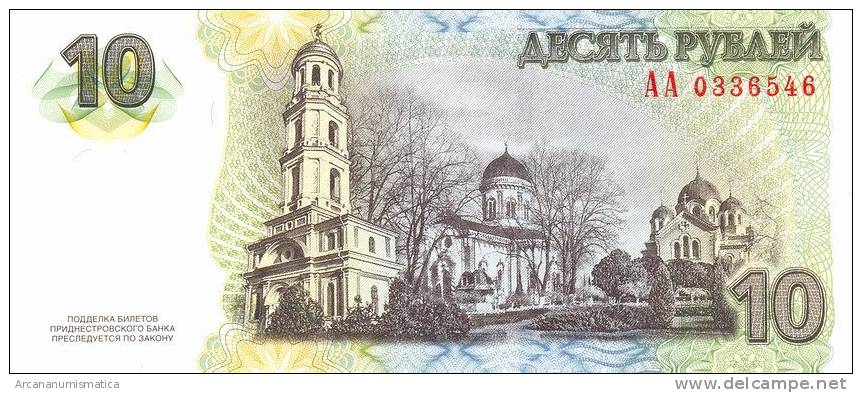 TRANSNISTRIA    10   RUBLOS  2.007   SC/UNC/PLANCHA   DL-6435 E - Otros – Europa