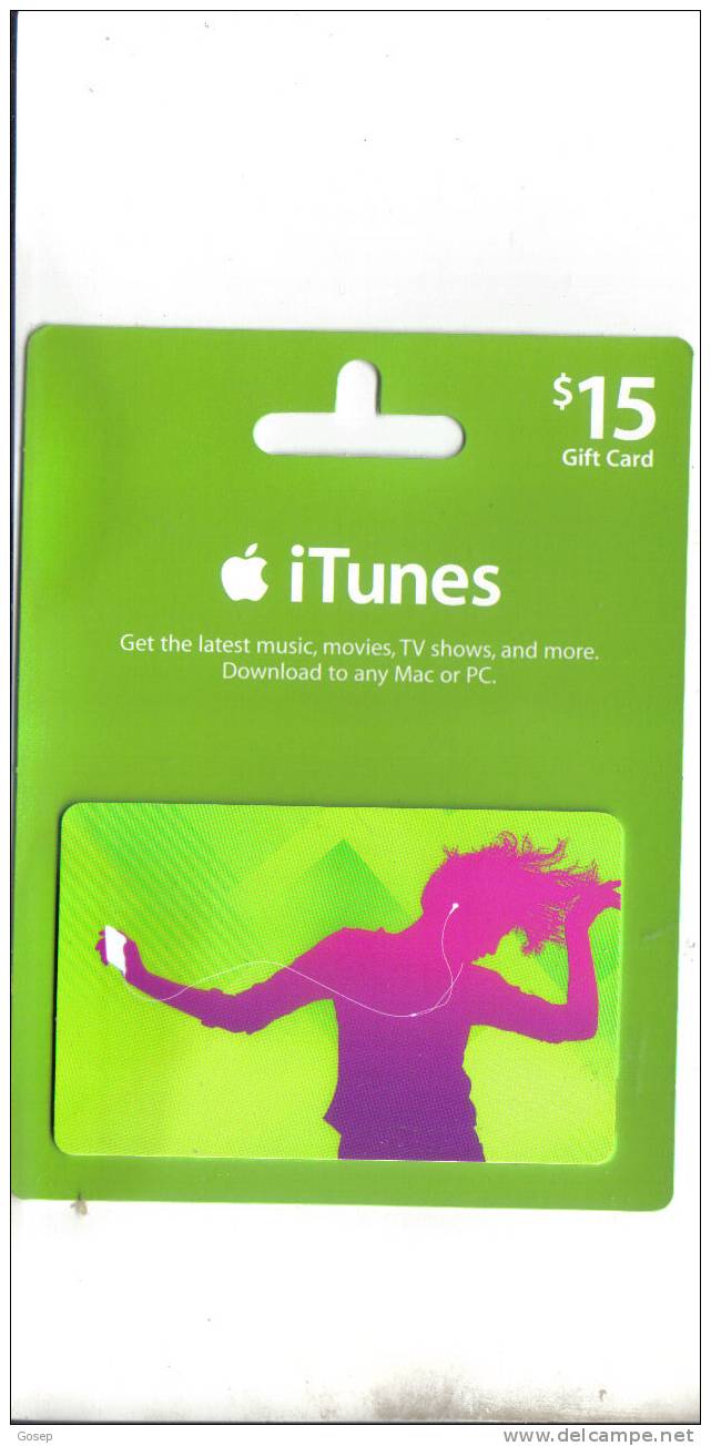 U.s.a.-itunes-number(2)-$15-mint Card In Folder - Other & Unclassified