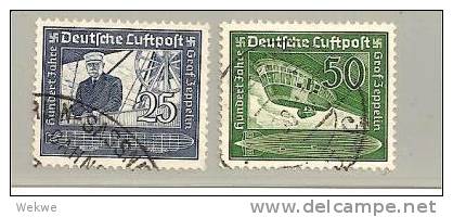 III-Mi.Nr.669-70 O/ (1938) Graf Zeppelin - Gebraucht