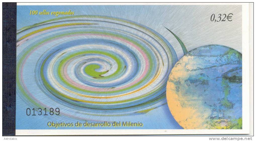 Espagne 2009  " Objetivos De Desarrollo Del Milenio " Couverture De Carnet - Astronomia