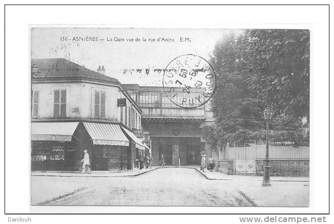 92 // ASNIERES - La Gare Vue De La Rue D'Anjou, EM 1311 - Asnieres Sur Seine