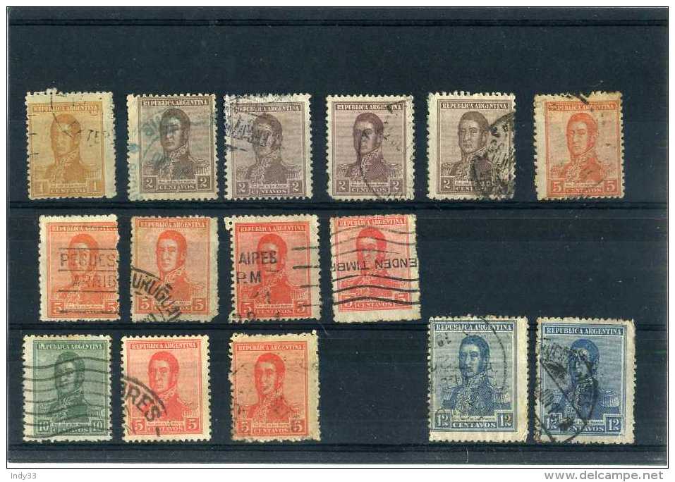 - ARGENTINE 1900/19 . TIMBRES OBLITERES . - Oblitérés