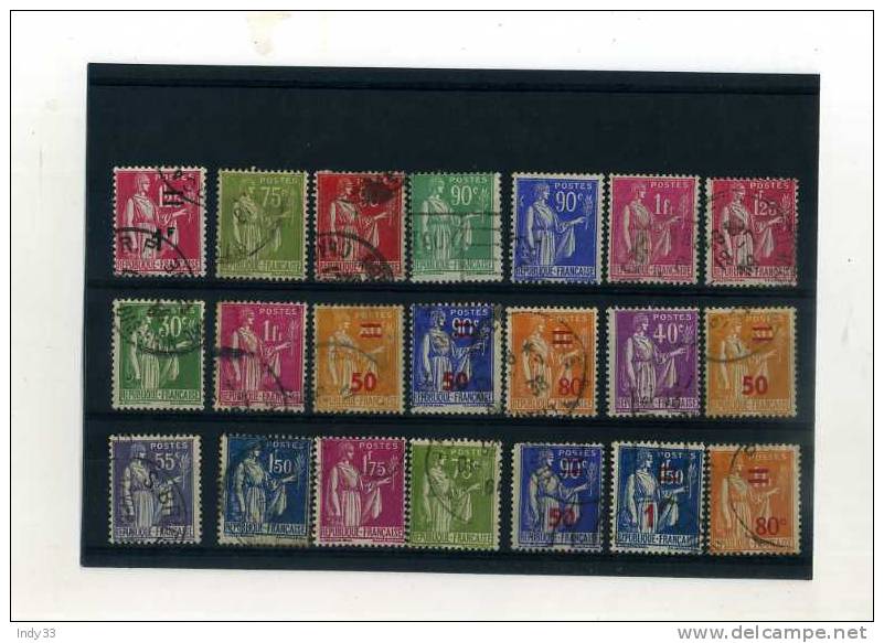 - FRANCE 1932/39 . ENSEMBLE DE TIMBRES PAIX DE LAURENS - 1932-39 Peace