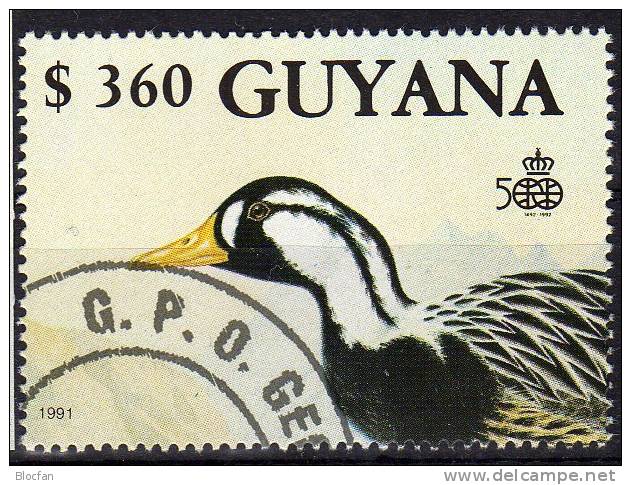 500 Jahre Amerika 1991 GUAYANA 3575+ Block 127 O 36€ Vögel - Indépendance USA