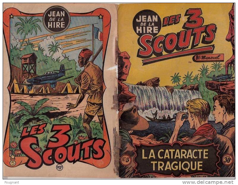 FRANCE:SCOUTS:Couverture Jean De La Hire:Les 3 Scouts:La Cataracte Tragique. - Scouting