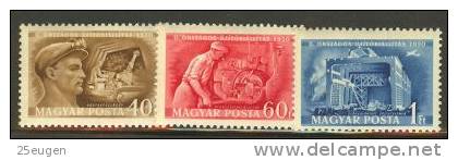 HUNGARY 1950  MICHEL NO:1117-1119   MNH - Nuevos
