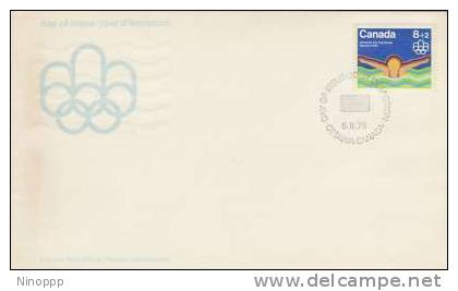 Canada-1975 Montreal Olympic Games,8+2 Swimming FDC - Estate 1976: Montreal