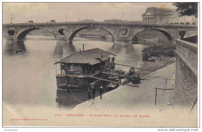 TOULOUSE -Le Pont Neuf-vu Du Quai De Tounis- Cpa Labouche N° 113-  Paypal Sans Frais - Toulouse