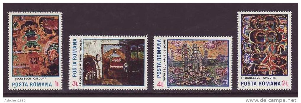 Romania Rumanien 1985, Mi 4155-4158, 20th Century Paintings By Ion Tuculescu --- MNH ** - Unused Stamps