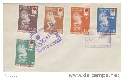 Paraguay-1964 Tokyo Olympic Games FDC - Summer 1964: Tokyo