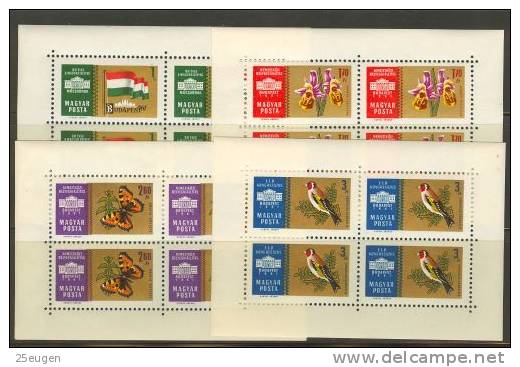 HUNGARY 1961 MICHEL 1765A-1768A MS  MNH - Ungebraucht