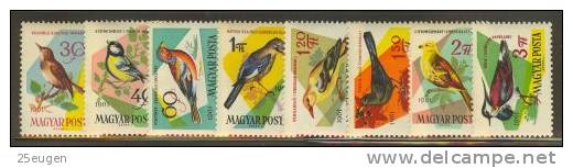 HUNGARY 1961 BIRDS MNH - Neufs