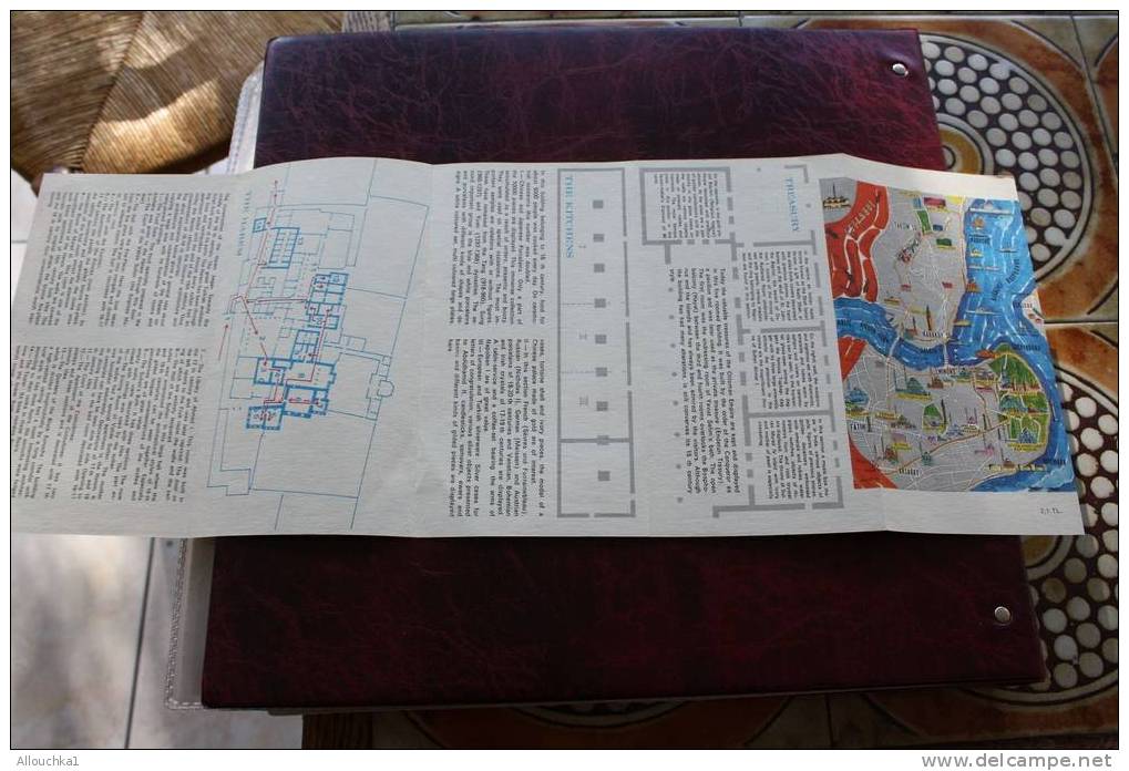 PLAN GUIDE TOURISTIQUE TOKAPI PALACE MUSEUM AND HAREM FACING BOSPHORE & MARMARA SEA  ISTANBUL TURQUIE EN CHROMO 1950 - Europe