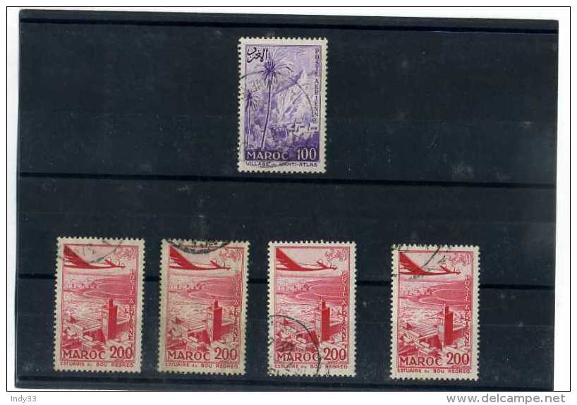 - FRANCE COLONIES  .  TIMBRES DU MAROC . POSTE AERIENNE 1954 . - Luftpost