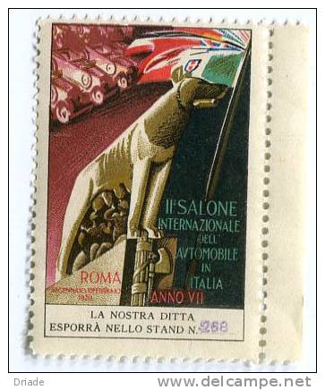 ERINNOFILO II SALONE INTERNAZIONALE AUTOMOBILE ITALIA ANNO 1930 - Erinnofilia