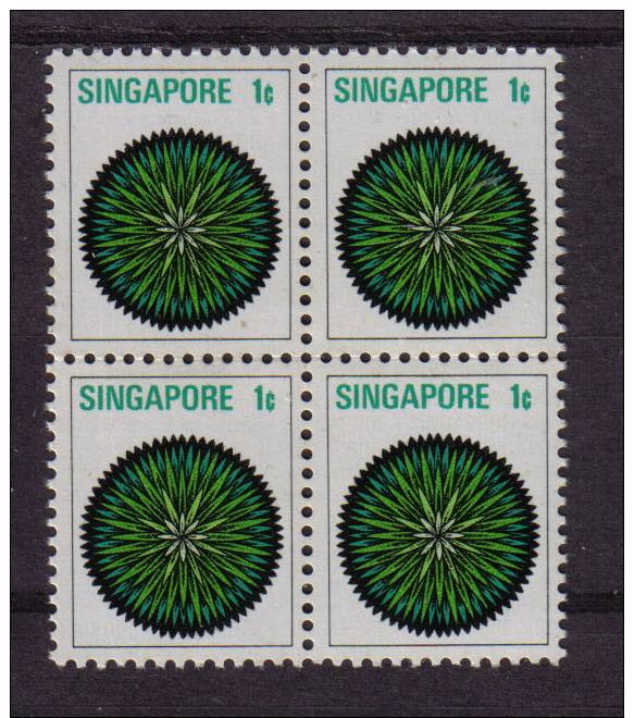 SINGAPORE 1973 SG.212 1c PREMIUM UNMOUNTED MINT BLOCK 4 PREMIUM UNMOUNTED MINT MNH - Singapore (1959-...)