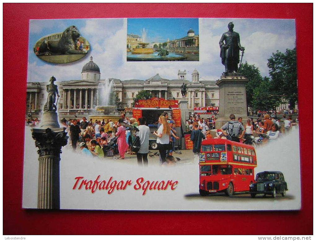 CPM - ANGLETERRE-LONDON -TRAFALGAR SQUARE - ANIMEE-CARTE EN BON ETAT - Trafalgar Square