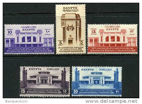 Egypt #198-202 Mint Hinged Set From 1936 - Ungebraucht