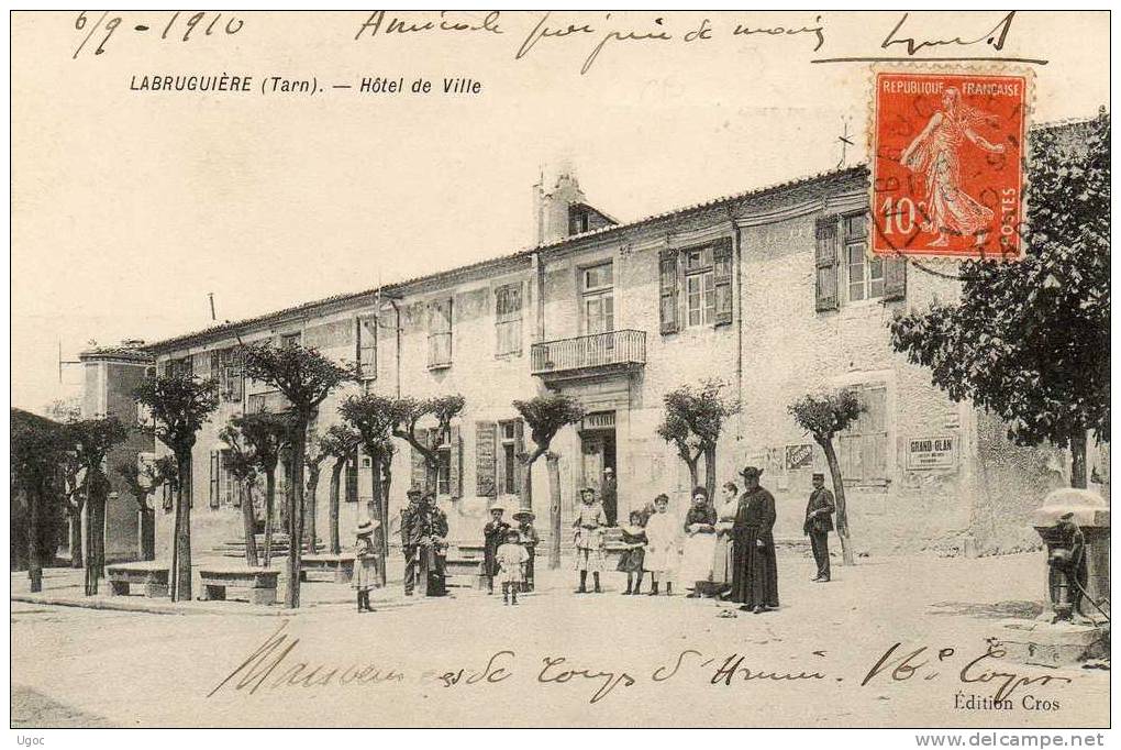 CPA - 81 -TARN - LABRUGUIERE - Hôtel De Ville - 495 - Labruguière