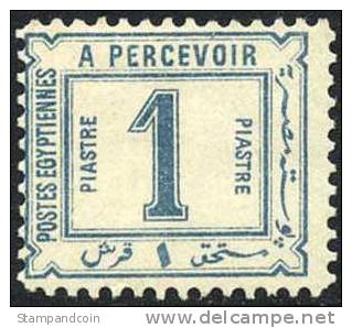 Egypt J12 Mint Hinged 1pi Postage Due From 1888 - 1866-1914 Khedivate Of Egypt