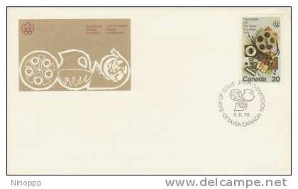 Canada-1976 Montreal Olympic Games,20c Communications Art   FDC - Summer 1976: Montreal