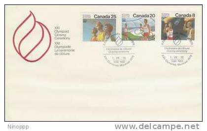 Canada-1976 Montreal Olympic Games,Closing Ceremony, FDC - Estate 1976: Montreal