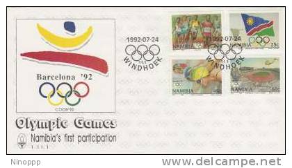 Namibia-1992 Barcelona Olympic Games FDC - Zomer 1992: Barcelona
