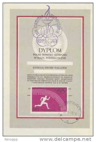 Poland-1960 Rome Olympic Games  Maximum Card - Summer 1960: Rome