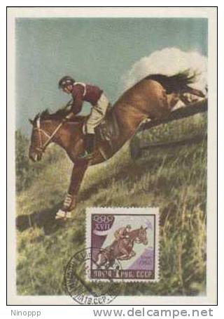 Russia-1960 Rome Olympic Games, Equestrian, Maximum Card - Estate 1960: Roma
