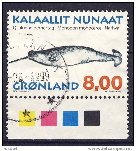#Greenland 1997. Whales In Greenland. Michel 308y. Cancelled(o) - Gebruikt