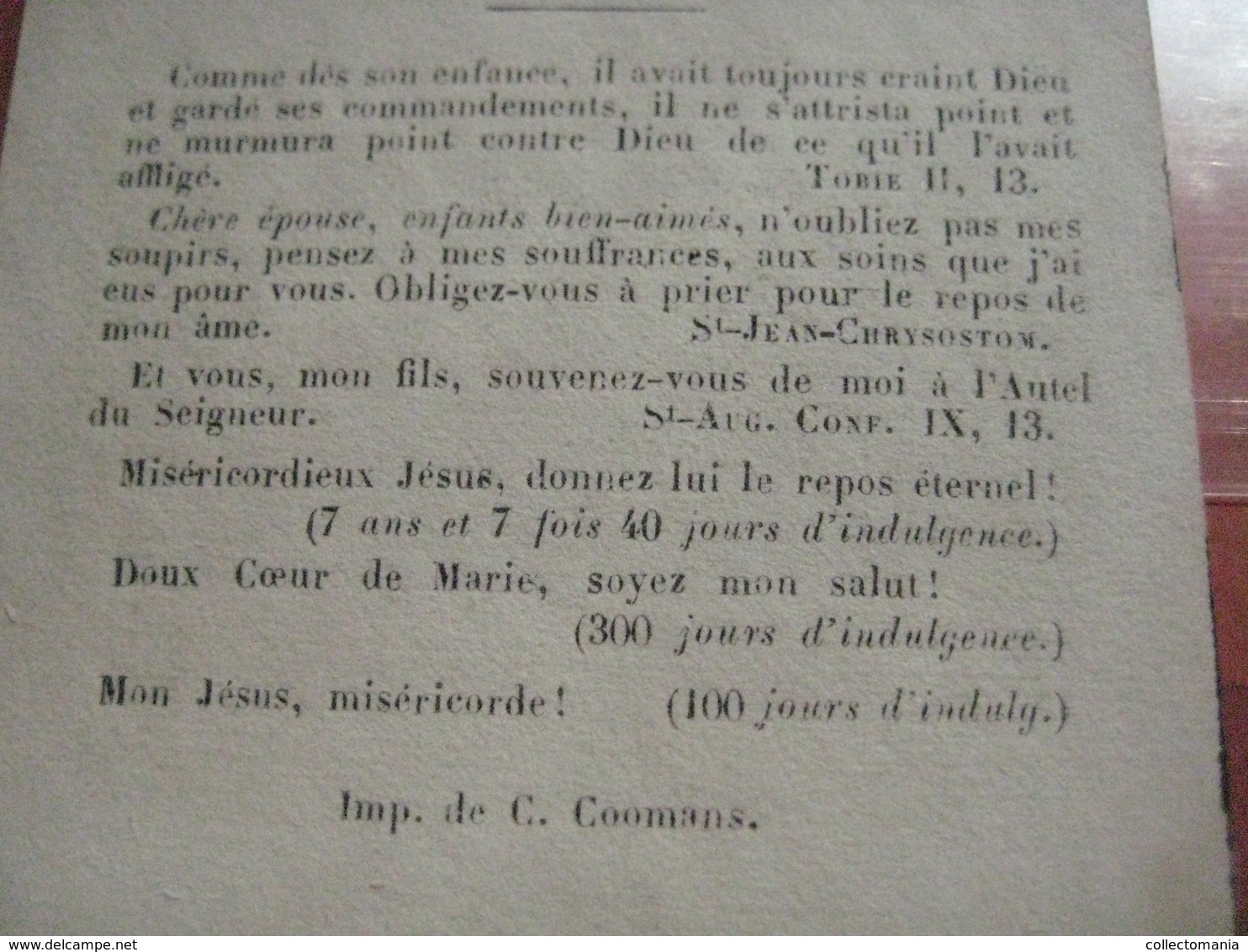 PEETERS Jacques epoux de Dame METZ Marie Cornélie 1811 Woluwe + Schaerbeek 1871 Jozef met Timmermans attributen schaap