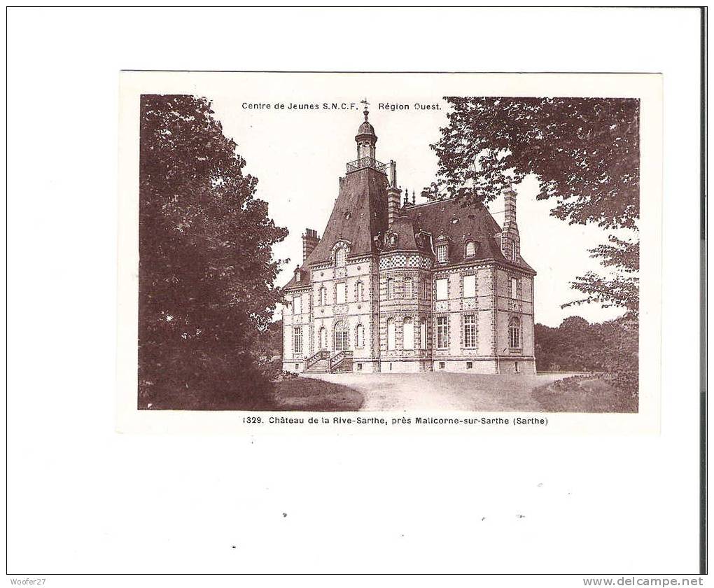 CPA   CHATEAU DE LA RIVE SARTHE PRES DE MALICORNE  Centre De Jeune S,n,c,f - Malicorne Sur Sarthe