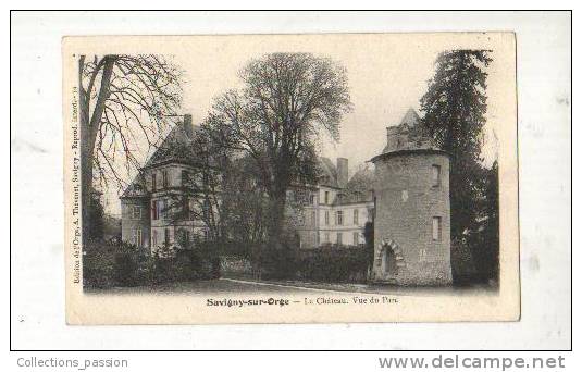 Cp, 91, Savigny-sur-Orge, Le Château, Vue Du Parc - Savigny Sur Orge