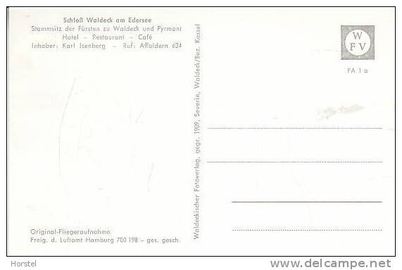 D-34513 Schloß Waldeck - Edersee - Fliegeraufnahme - Waldeck