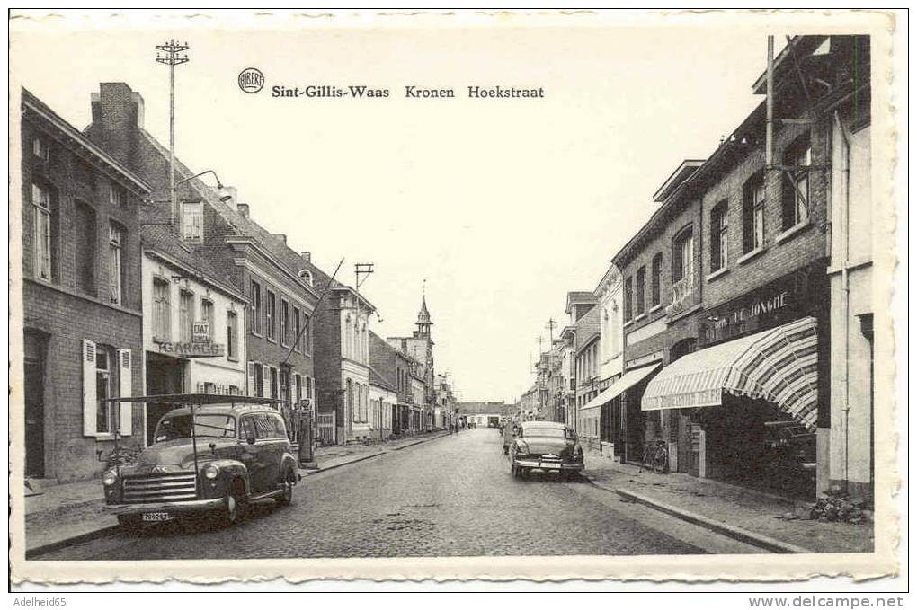 Sint-Gillis-Waas Uitg. Van Landeghem Kerkstraat 55 Kronen Hoekstraat Auto Voiture Camion Camionette Sint Gillis Waas - Sint-Gillis-Waas