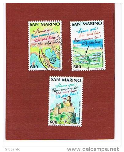 SAN MARINO  - 1990 ANNO EUROPEO DEL TURISMO   - USATI (°) - Used Stamps