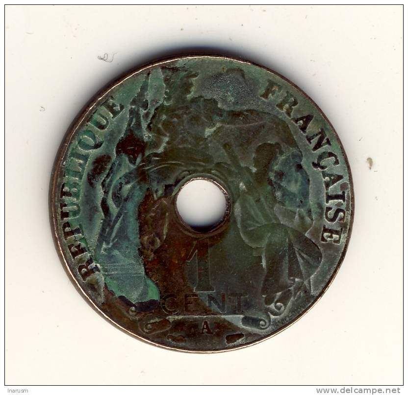 INDOCHINE - INDOCHINA  @@  1 Cents 1931  @@  Différent Aile, Mark Wing, RARE - N° 01 - Altri & Non Classificati