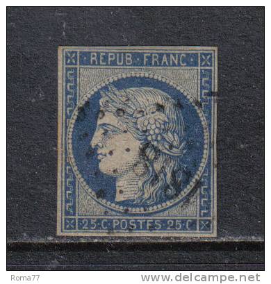 F2 - FRANCIA , Il 25 Cent  Unificato N. 4 - 1849-1850 Ceres
