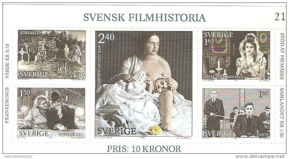 37078)foglio Commemorativo Svedesi Con 5 Valori - Nuovi - Ganze Bögen