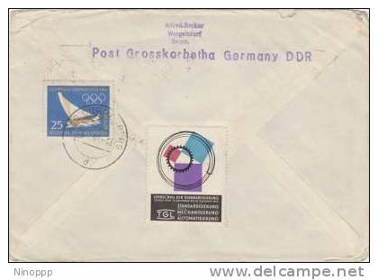 Germany DDR-1960 Rome Olympic Games FDC Sent To Australia - Summer 1960: Rome
