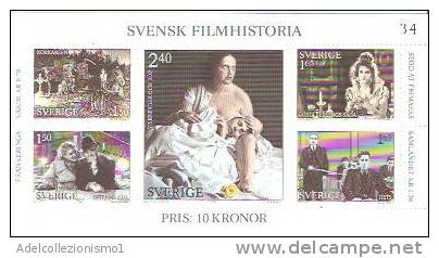 37082)foglio Commemorativo Svedesi Con 5 Valori - Nuovi - Ganze Bögen