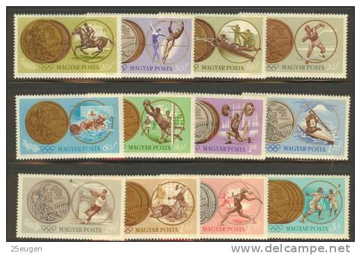 HUNGARY 1965  MICHEL NO: 2089A-2100A  MNH - Unused Stamps