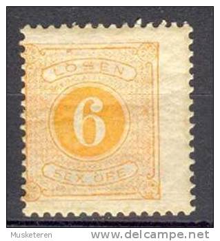 Sweden Postage Due 1874-77 Mi. 4 B   6 Ö Lösen Perf. 13 MH - Impuestos