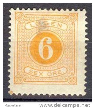 Sweden Postage Due 1874-77 Mi. 4 B   6 Ö Lösen Perf. 13 MH - Taxe
